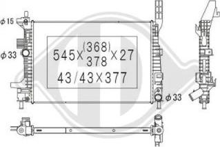 Diederichs DCM2101 - Radiator, engine cooling autospares.lv