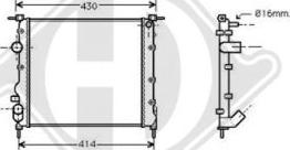 Diederichs DCM2899 - Radiator, engine cooling autospares.lv