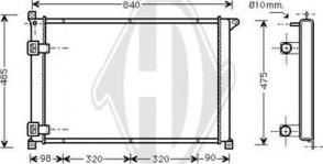 Diederichs DCM2895 - Radiator, engine cooling autospares.lv