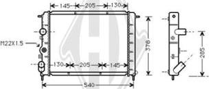 Diederichs DCM2896 - Radiator, engine cooling autospares.lv