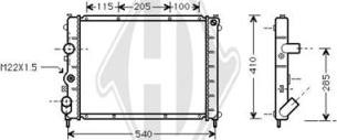 Diederichs DCM2890 - Radiator, engine cooling autospares.lv