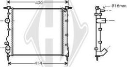 Diederichs DCM2898 - Radiator, engine cooling autospares.lv