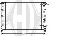 Diederichs DCM2849 - Radiator, engine cooling autospares.lv