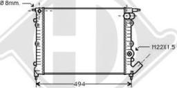 Diederichs DCM2863 - Radiator, engine cooling autospares.lv