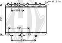 Diederichs DCM2805 - Radiator, engine cooling autospares.lv