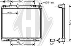 Diederichs DCM2801 - Radiator, engine cooling autospares.lv