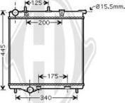 Diederichs DCM2803 - Radiator, engine cooling autospares.lv