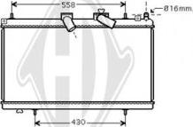 Diederichs DCM2807 - Radiator, engine cooling autospares.lv