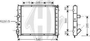 Diederichs DCM2887 - Radiator, engine cooling autospares.lv