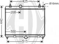 Diederichs DCM2820 - Radiator, engine cooling autospares.lv