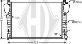 Diederichs DCM2395 - Radiator, engine cooling autospares.lv