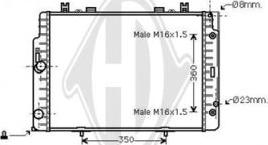 Diederichs DCM2340 - Radiator, engine cooling autospares.lv