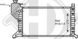 Diederichs DCM2359 - Radiator, engine cooling autospares.lv