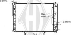 Diederichs DCM2355 - Radiator, engine cooling autospares.lv