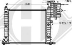 Diederichs DCM2368 - Radiator, engine cooling autospares.lv