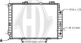 Diederichs DCM2362 - Radiator, engine cooling autospares.lv