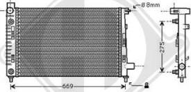 Diederichs DCM2384 - Radiator, engine cooling autospares.lv