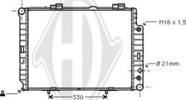 Diederichs DCM2385 - Radiator, engine cooling autospares.lv