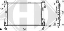 Diederichs DCM2388 - Radiator, engine cooling autospares.lv