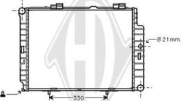 Diederichs DCM2387 - Radiator, engine cooling autospares.lv