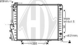 Diederichs DCM2321 - Radiator, engine cooling autospares.lv