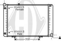 Diederichs DCM2322 - Radiator, engine cooling autospares.lv