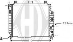 Diederichs DCM2376 - Radiator, engine cooling autospares.lv