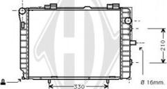 Diederichs DCM2371 - Radiator, engine cooling autospares.lv