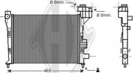 Diederichs DCM2378 - Radiator, engine cooling autospares.lv