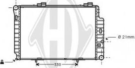 Diederichs DCM2373 - Radiator, engine cooling autospares.lv