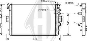 Diederichs DCM2294 - Radiator, engine cooling autospares.lv