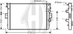 Diederichs DCM2295 - Radiator, engine cooling autospares.lv