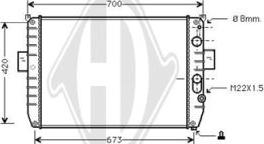 Diederichs DCM2296 - Radiator, engine cooling autospares.lv