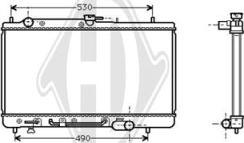 Diederichs DCM2225 - Radiator, engine cooling autospares.lv