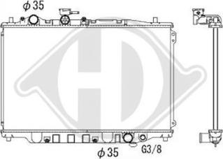 Diederichs DCM2220 - Radiator, engine cooling autospares.lv