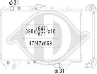 Diederichs DCM2223 - Radiator, engine cooling autospares.lv