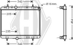 Diederichs DCM2795 - Radiator, engine cooling autospares.lv