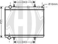 Diederichs DCM2790 - Radiator, engine cooling autospares.lv