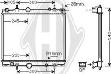 Diederichs DCM2798 - Radiator, engine cooling autospares.lv