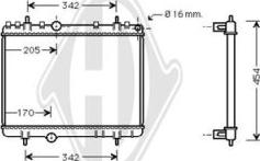 Diederichs DCM2793 - Radiator, engine cooling autospares.lv