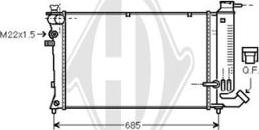 Diederichs DCM2749 - Radiator, engine cooling autospares.lv