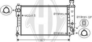 Diederichs DCM2740 - Radiator, engine cooling autospares.lv