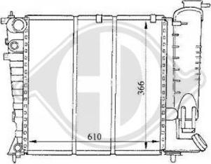 Diederichs DCM2748 - Radiator, engine cooling autospares.lv