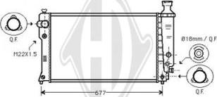 Diederichs DCM2742 - Radiator, engine cooling autospares.lv