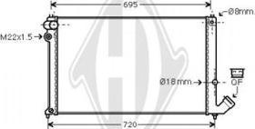 Diederichs DCM2759 - Radiator, engine cooling autospares.lv