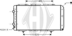 Diederichs DCM2754 - Radiator, engine cooling autospares.lv