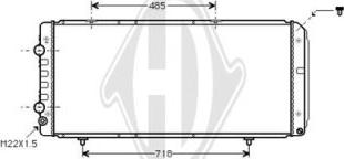 Diederichs DCM2755 - Radiator, engine cooling autospares.lv