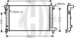 Diederichs DCM2753 - Radiator, engine cooling autospares.lv