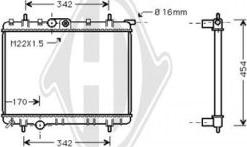 Diederichs DCM2764 - Radiator, engine cooling autospares.lv