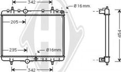 Diederichs DCM2784 - Radiator, engine cooling autospares.lv